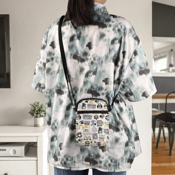 Multifunctional 911 Dispatcher Quote Crossbody Bag - Lightweight Zipper Design - Picture 4 of 7